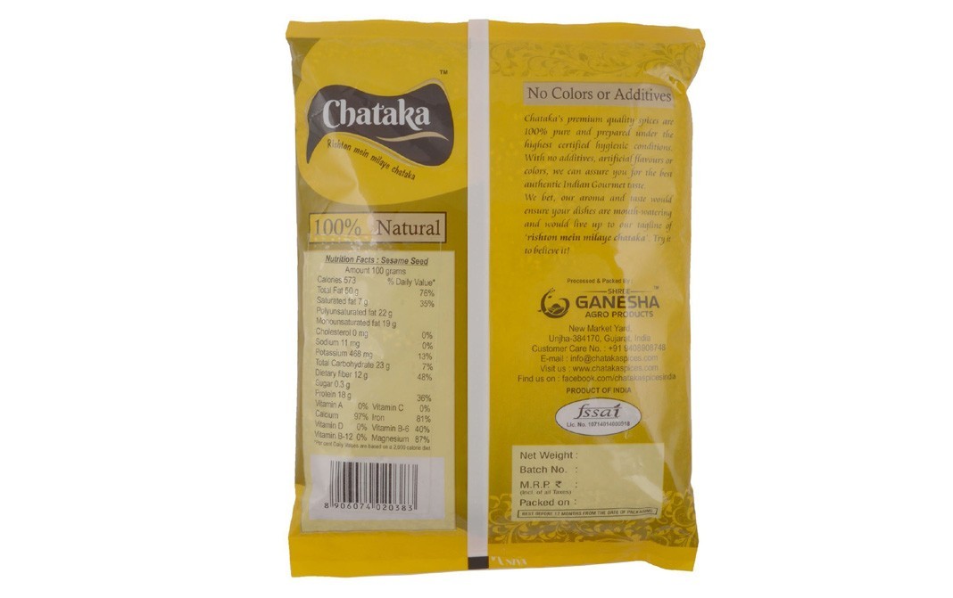 Chataka Sesame Seeds (Natural)    Pack  400 grams